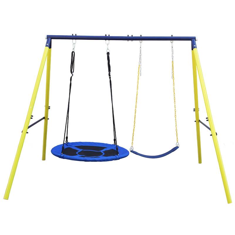 Backyard Bliss Swing Set with Safety Belt