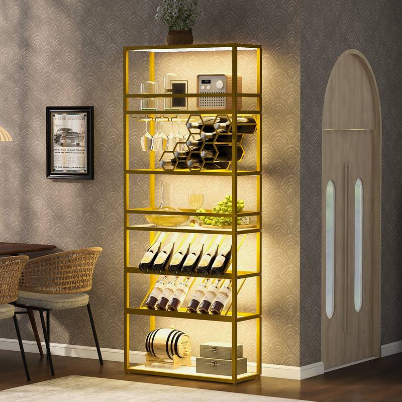 Chic LED Wine Tower Cabinet