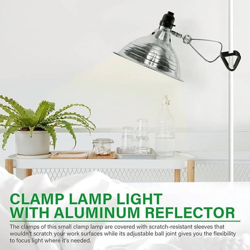 Clip-On Clamp Lamp Set - Versatile Light with Adjustable Reflectors