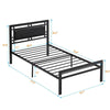 Sleek Black Twin Metal Bed Frame