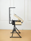 Versatile Drafting Desk with Perforated Panel
