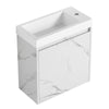 Chic Wall-Mounted Bathroom Vanity with Resin Sink & Quiet-Close Door