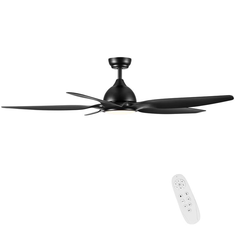 Sleek LED Ceiling Fan with Black Blades