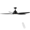 Sleek LED Ceiling Fan with Black Blades