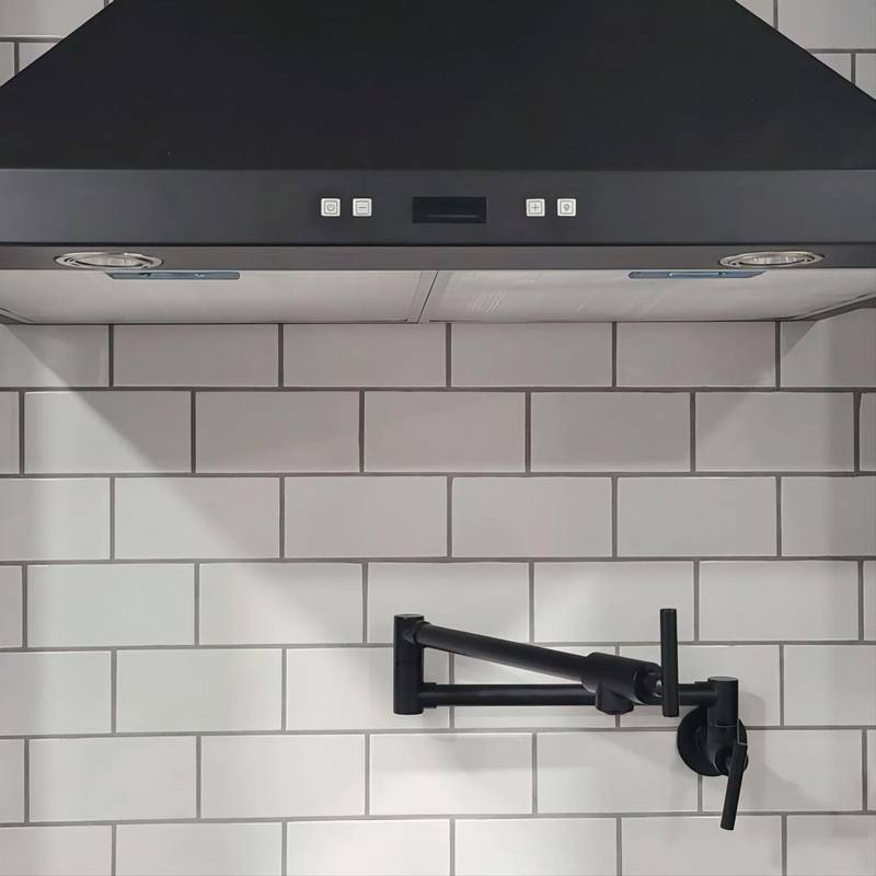 Stretchable Pot Filler Faucet - Matte Black