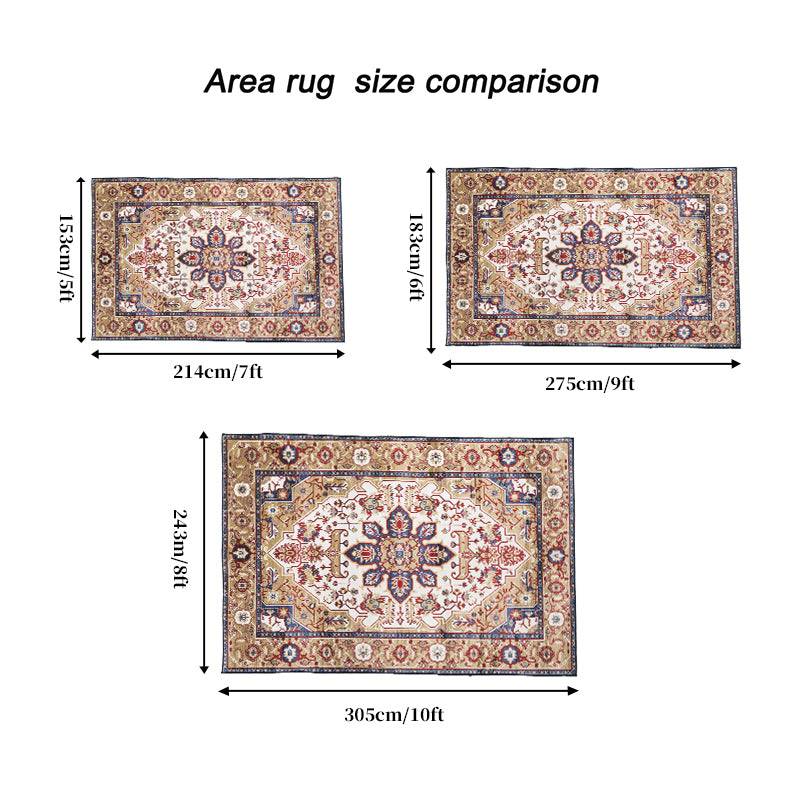 Boho Bloom Non-Slip Washable Area Rug