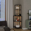 Illuminate Corner Shelf with USB & Glass Holder