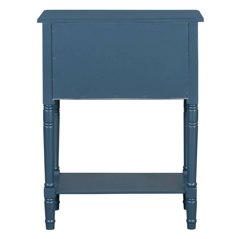 Navy Slim Storage Console Table