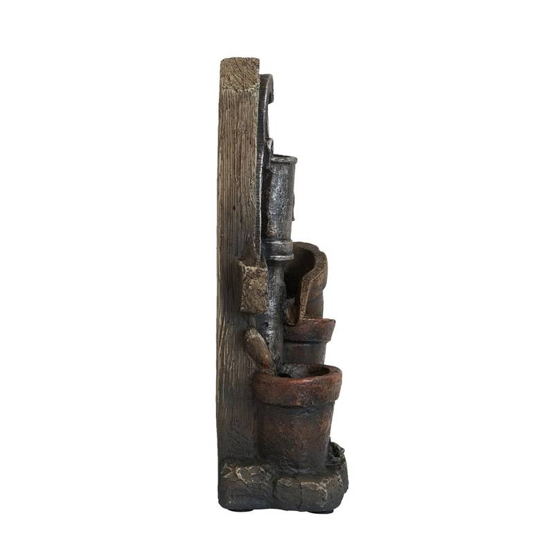 Charming Antique Pump Water Fountain with LED Glow