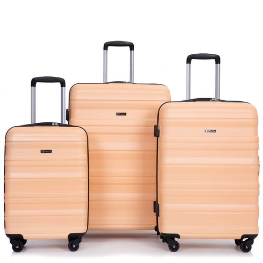 Peachy Traveler: Lightweight Expandable Luggage Set