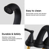 Sleek Matte Black Bathroom Faucet with Pop-Up Drain