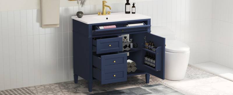 Chic Bathroom Vanity with Sink & Stylish Storage