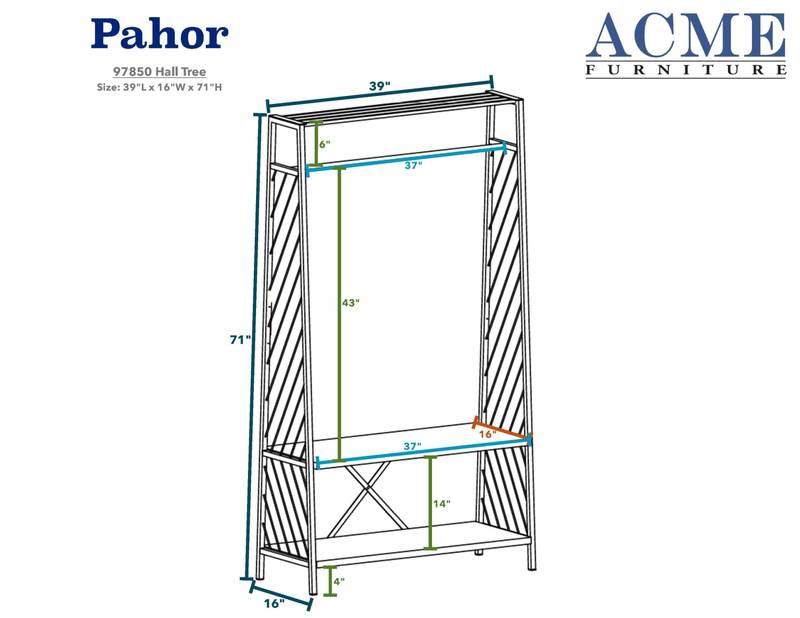 Chic Gold & Black Hall Tree by ACME