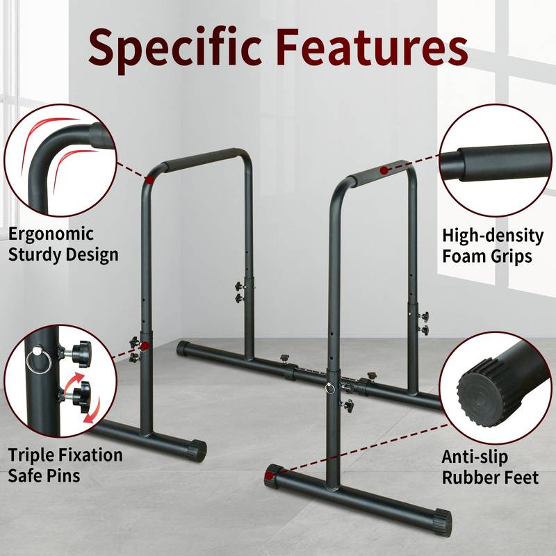 FitPro Power Tower: Adjustable Dip & Pull-Up Station