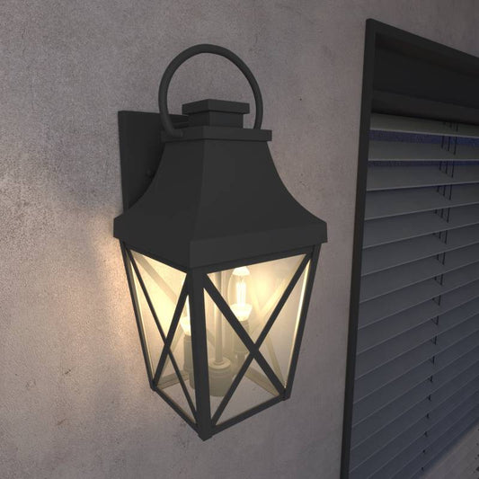 Sleek Black Outdoor Wall Light