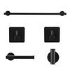 Sleek Matte Black Bathroom Hardware Set