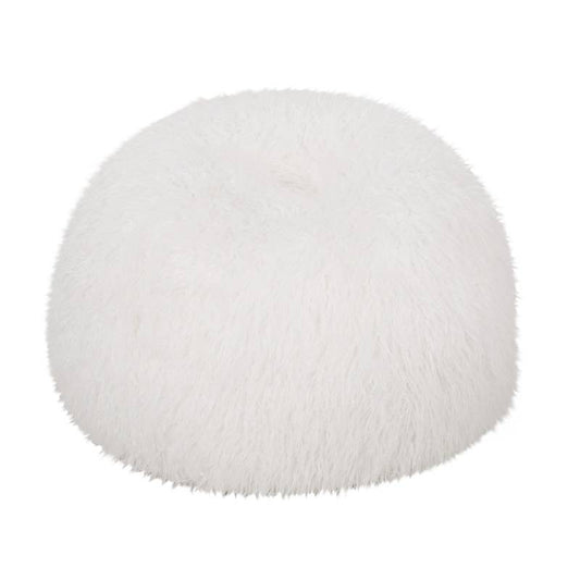 Cozy White Fur Bean Bag