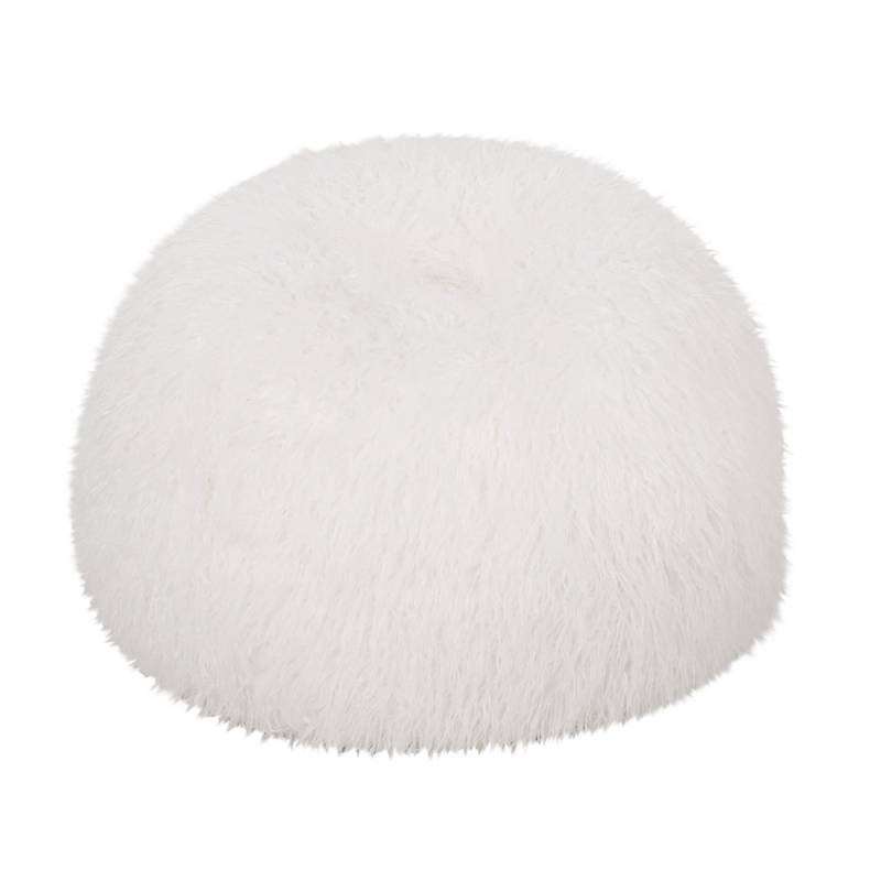 Cozy White Fur Bean Bag