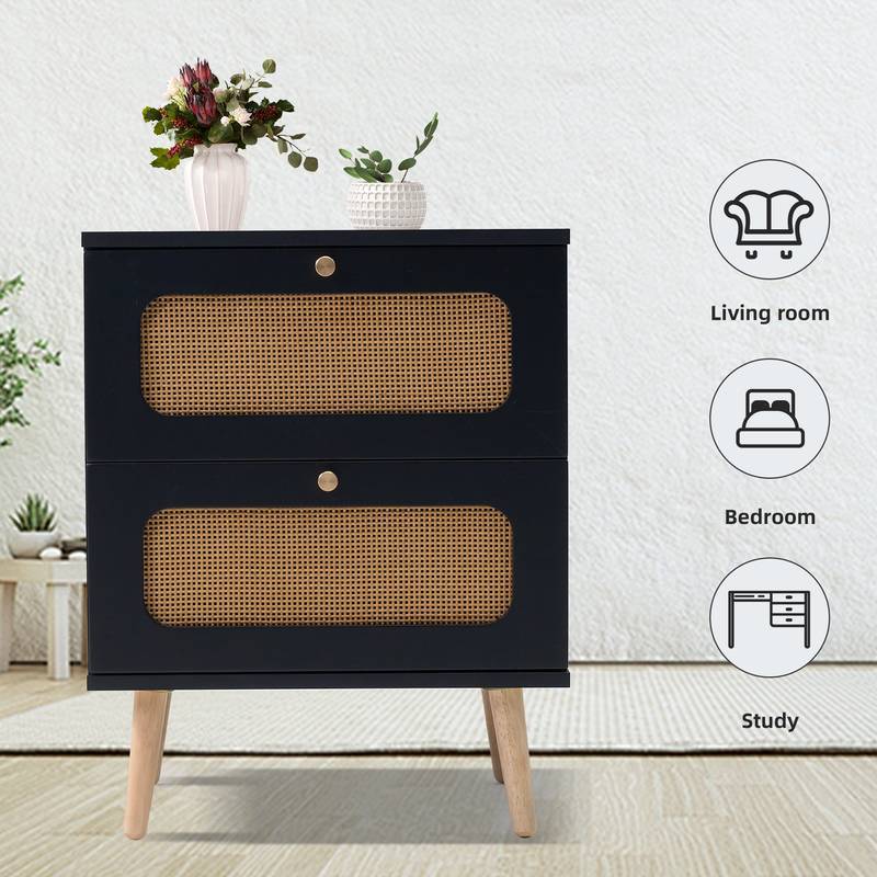 Rattan Charm Nightstand