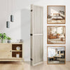 Rustic Wooden Folding Room Divider & Display Screen