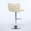 Chic Beige Swivel Bar Stools - Set of Two