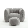 Cozy Square Bean Bag Lounge Chair with Footstool