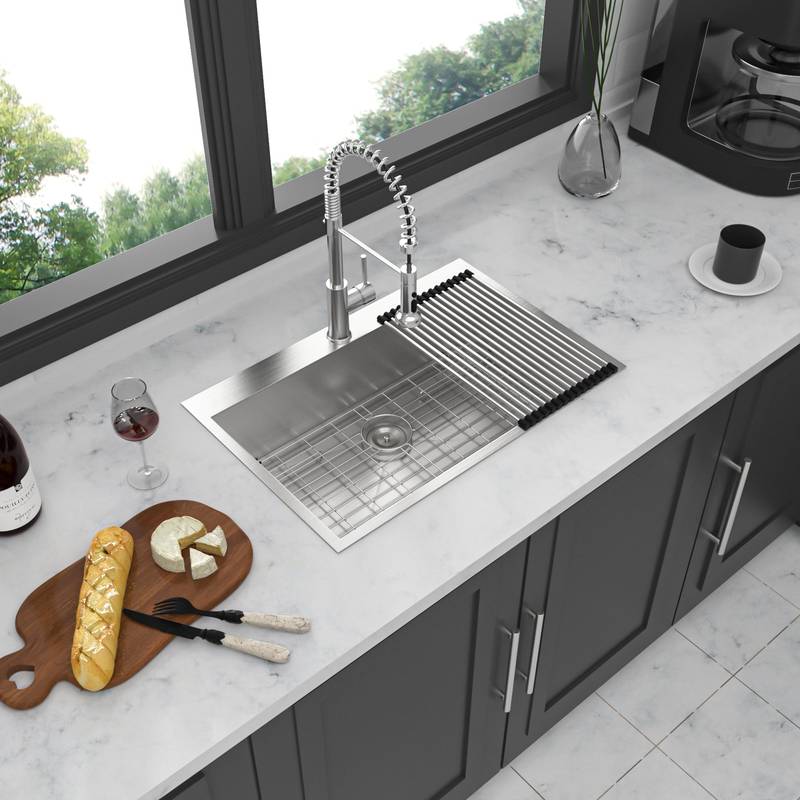 Stainless Steel Single Bowl Drop-In Kitchen Sink