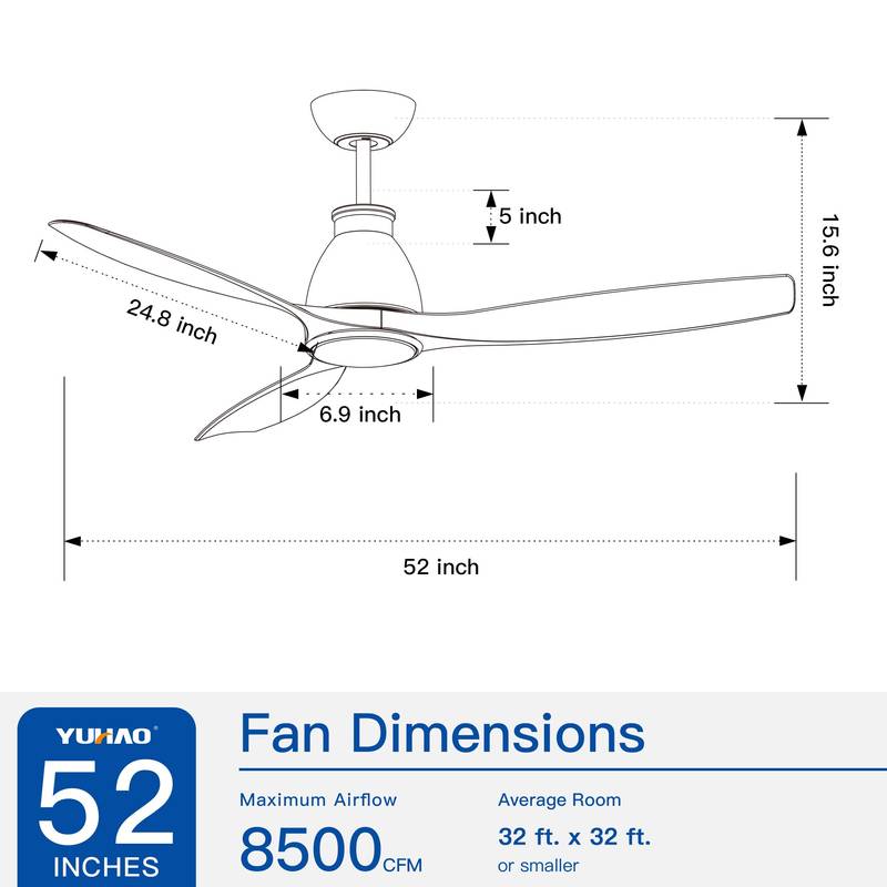 Chic Antique Ceiling Fan with LED Light