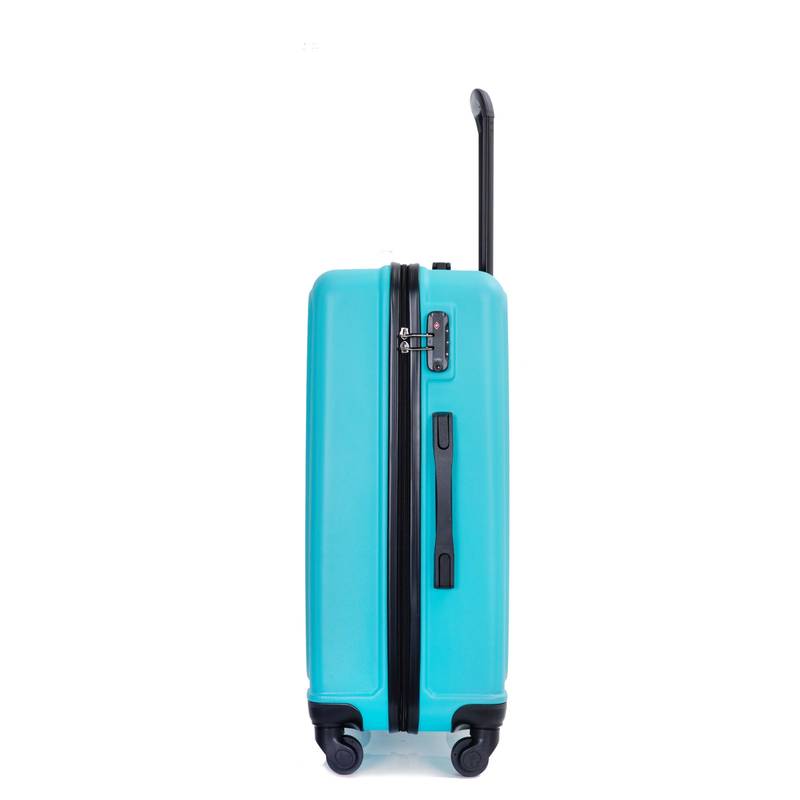 Turquoise Travel Trio: Lightweight Spinner Luggage with Hooks & TSA Lock