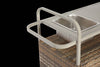 Chic Patio Bar Cart with Ice Bucket and Wheels