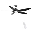 Sleek LED Ceiling Fan with Black Blades
