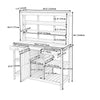 Charming Gray Garden Potting Table with Storage