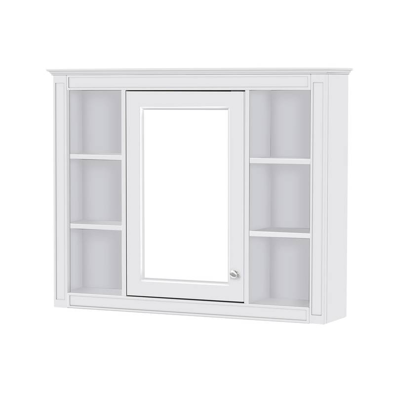 Stylish Wall-Mounted Bathroom Mirror Cabinet with Shelves