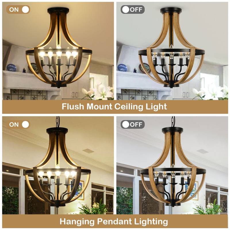 Chic 5-Light Modern Chandelier