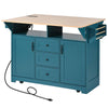 Versatile Rolling Kitchen Island with Drop Leaves and Power Outlet