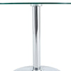 Sleek Silver Round Dining Table