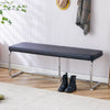 Stylish Shoe Bench with Silver Legs - Perfect Storage for Every Space