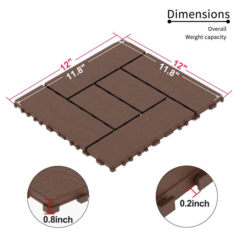 Easy Fit Patio Deck Tiles - Stylish Interlocking Flooring for Outdoor Spaces