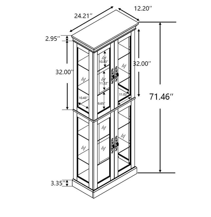 Cherry Glow Display Cabinet