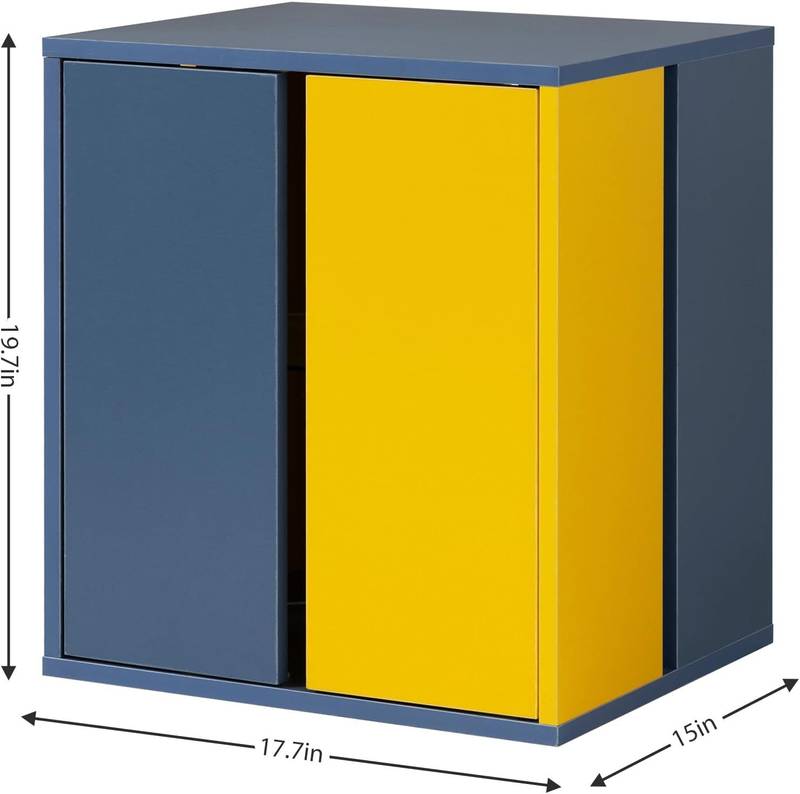 Farmhouse LED Nightstand with Glass Shelves