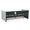 Chic Grey Twin Daybed with Storage Drawers
