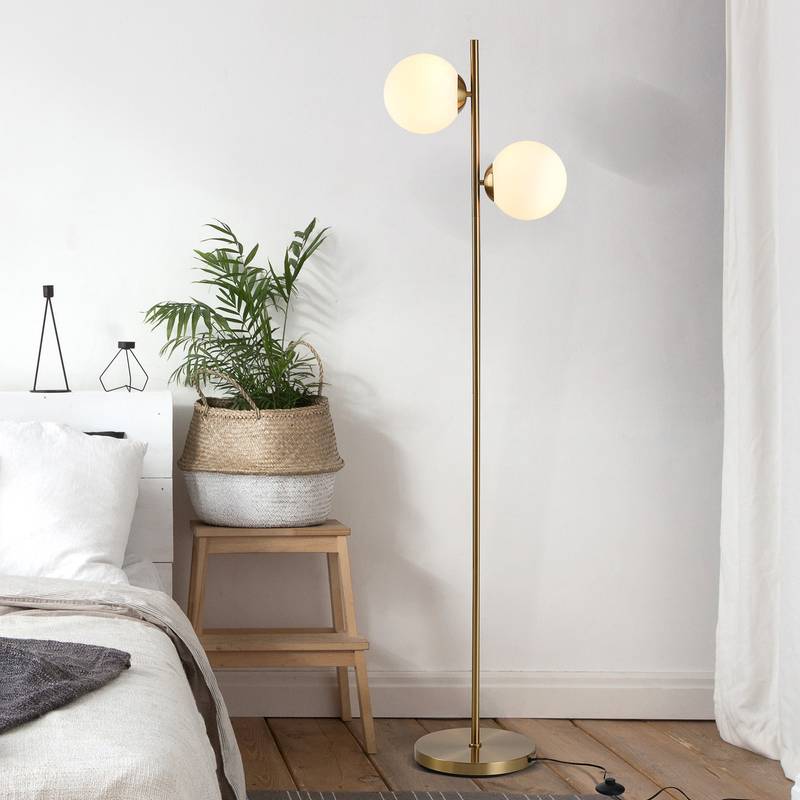 Stylish Glass Shade Floor Lamp