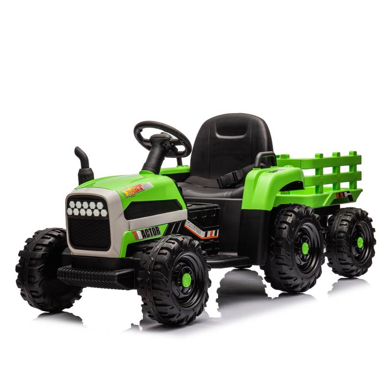 Electric Adventure Tractor with Trailer for Kids