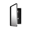 Sleek Black Wall Mirror Cabinet with Adjustable Shelves