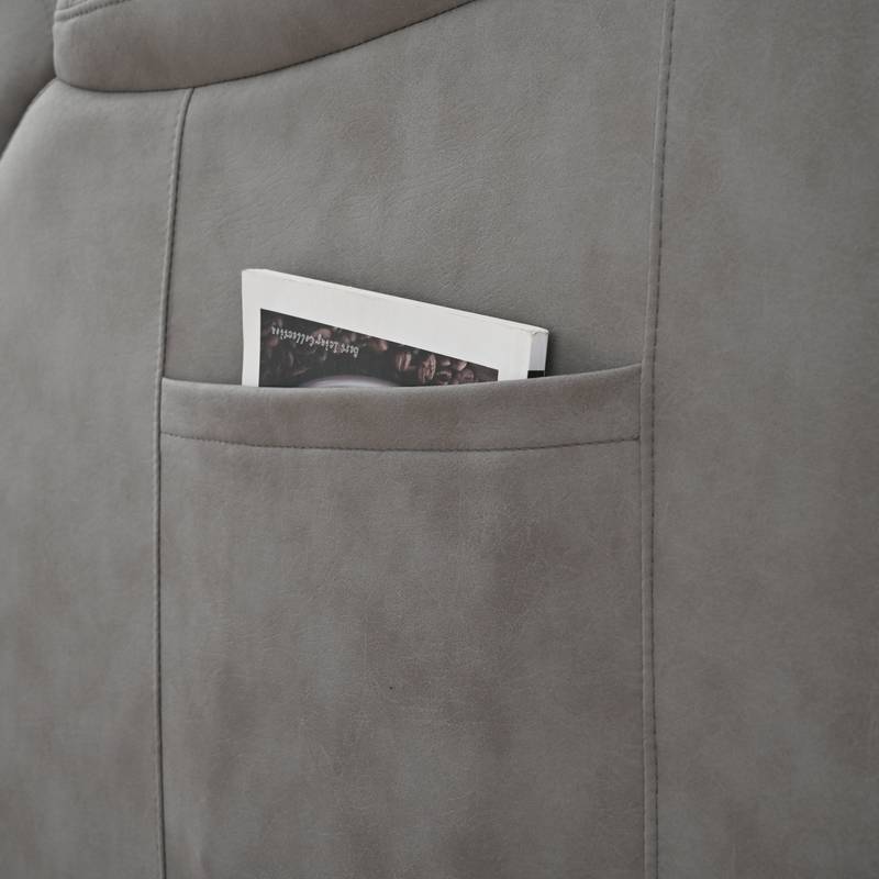 CozyLift Recliner Sofa - Comfort for Seniors in Dark Gray