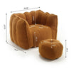 Cozy Foam Bean Bag Chair with Footstool – Perfect for Gaming, Reading, and Relaxing!