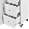 Charming Rolling Kitchen Island with Wood Top & Convenient Storage