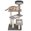 PawHut Cozy Cat Climber and Scratcher Tower
