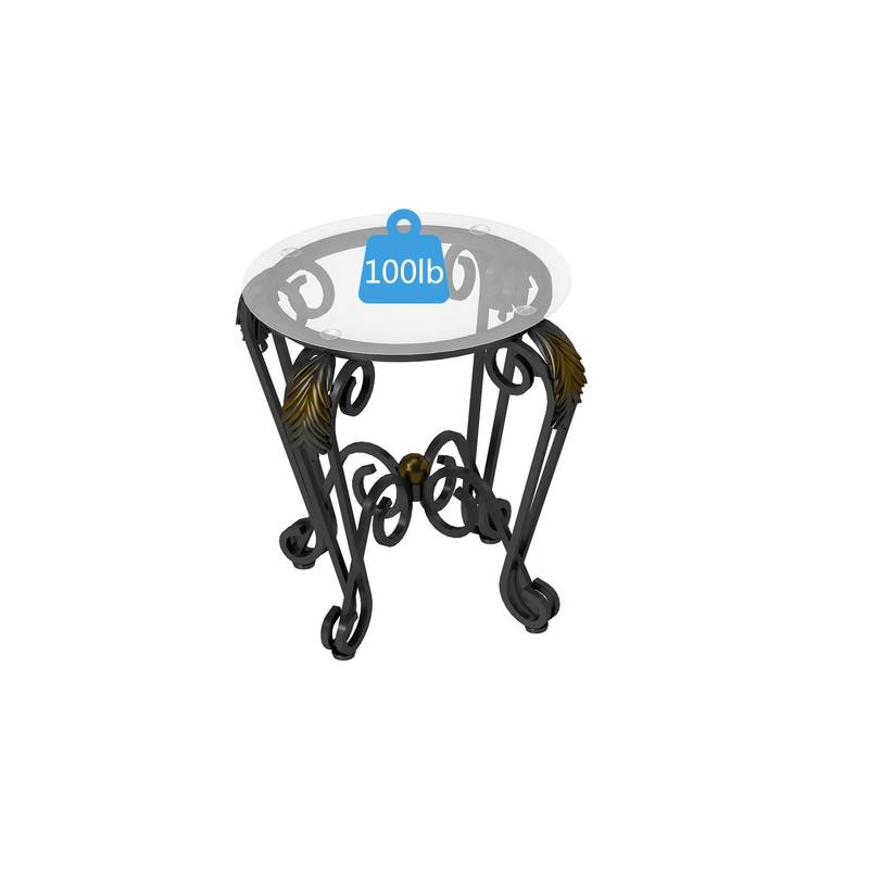 Rustic Chic Glass Coffee Table Trio