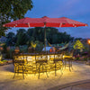 Vibrant Double-Sided Patio Umbrella with Base